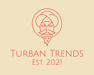 Turban Man Pizza logo design