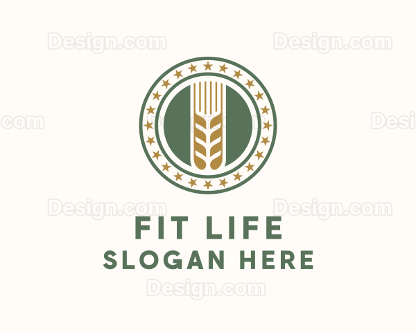 Wheat Farm Badge Logo