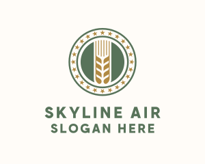 Wheat Farm Badge Logo