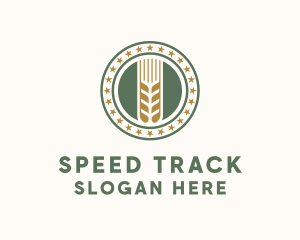 Wheat Farm Badge Logo