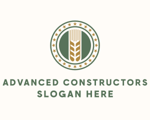 Wheat Farm Badge logo design