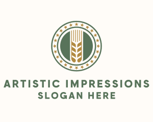 Wheat Farm Badge logo design