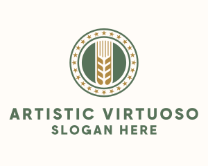 Wheat Farm Badge logo design