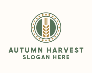 Wheat Farm Badge logo design