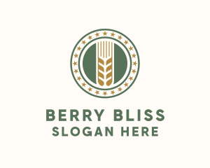 Wheat Farm Badge logo design