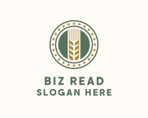 Wheat Farm Badge logo design