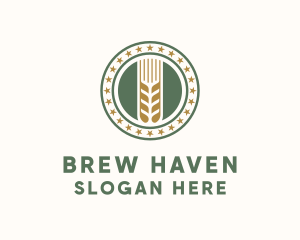 Wheat Farm Badge logo design