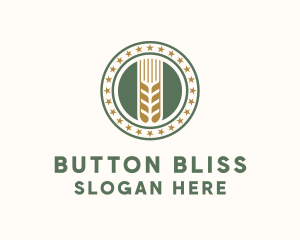 Wheat Farm Badge logo design