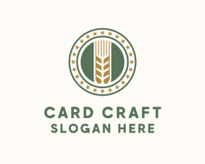 Wheat Farm Badge logo design