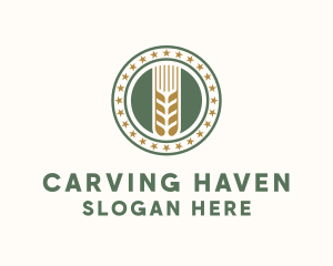 Wheat Farm Badge logo design