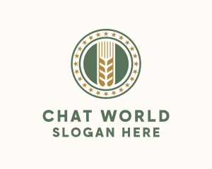 Wheat Farm Badge logo design