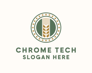 Wheat Farm Badge logo design