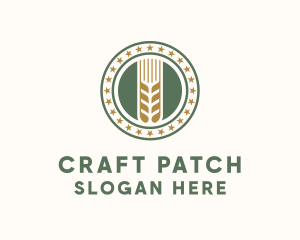 Wheat Farm Badge logo design