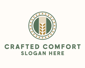 Wheat Farm Badge logo design