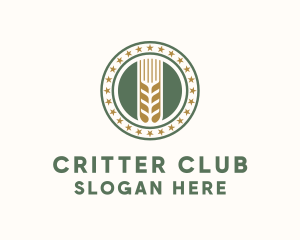 Wheat Farm Badge logo design