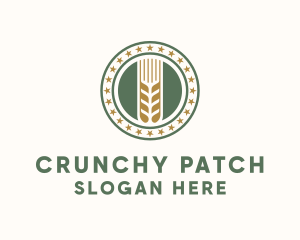 Wheat Farm Badge logo design