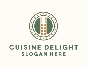 Wheat Farm Badge logo design