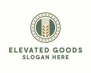 Wheat Farm Badge logo design