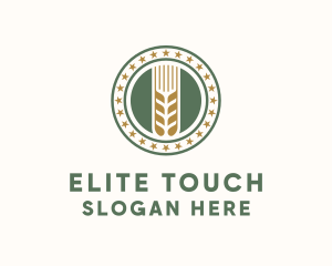 Wheat Farm Badge logo design