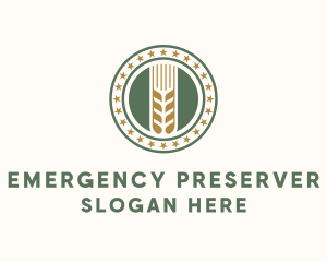 Wheat Farm Badge logo design