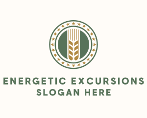 Wheat Farm Badge logo design