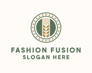 Wheat Farm Badge logo design