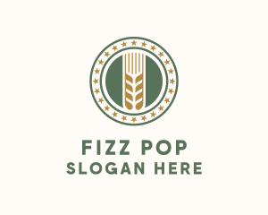 Wheat Farm Badge logo design