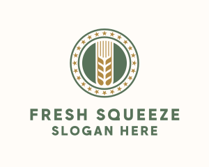 Wheat Farm Badge logo design