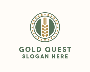 Wheat Farm Badge logo design