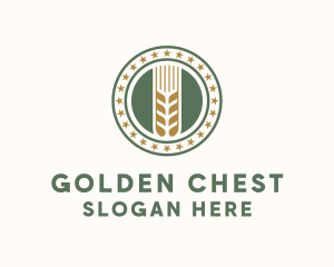 Wheat Farm Badge logo design