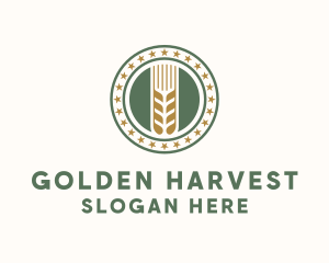 Wheat Farm Badge logo design