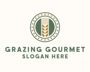 Wheat Farm Badge logo design