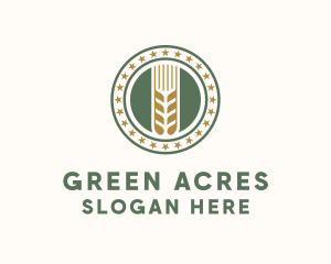 Wheat Farm Badge logo design