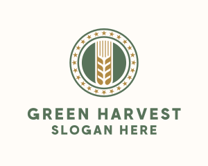 Wheat Farm Badge logo design