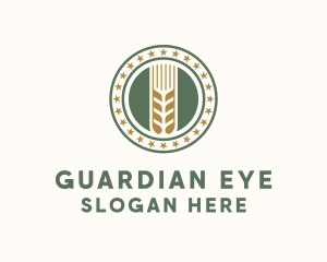 Wheat Farm Badge logo design