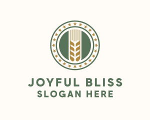 Wheat Farm Badge logo design