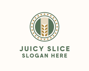 Wheat Farm Badge logo design