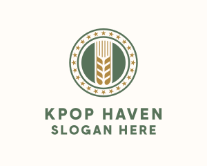 Wheat Farm Badge logo design