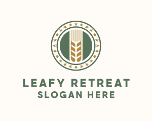 Wheat Farm Badge logo design