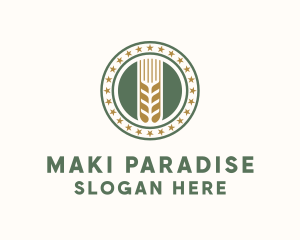 Wheat Farm Badge logo design