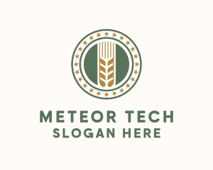 Wheat Farm Badge logo design