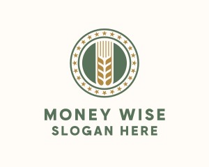 Wheat Farm Badge logo design