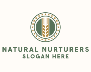 Wheat Farm Badge logo design