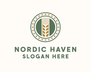 Wheat Farm Badge logo design