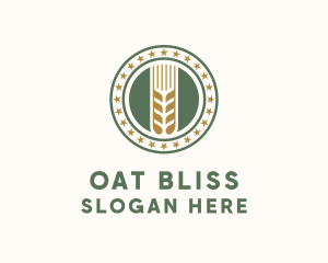 Wheat Farm Badge logo design