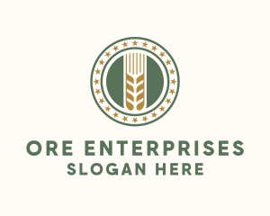 Wheat Farm Badge logo design