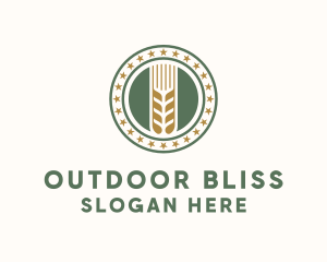 Wheat Farm Badge logo design