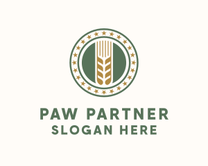 Wheat Farm Badge logo design