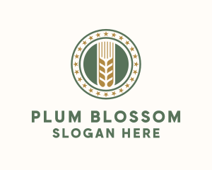 Wheat Farm Badge logo design