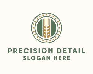 Wheat Farm Badge logo design